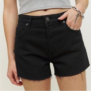 NWT Reformation Charlie high rise black Jean shorts